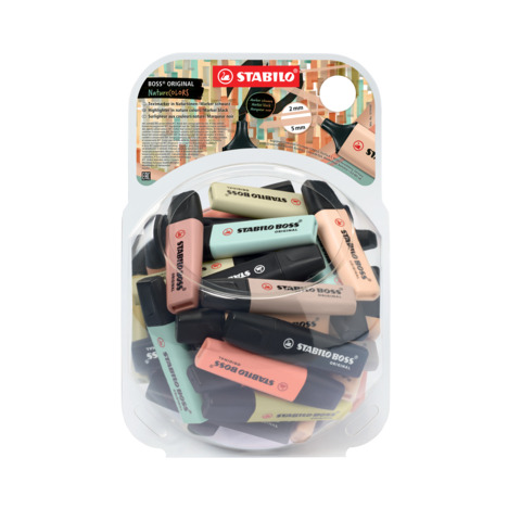 Stabilo Boss Nature Colors – colori assortiti – boule 60 pezzi – 70/60-2-1