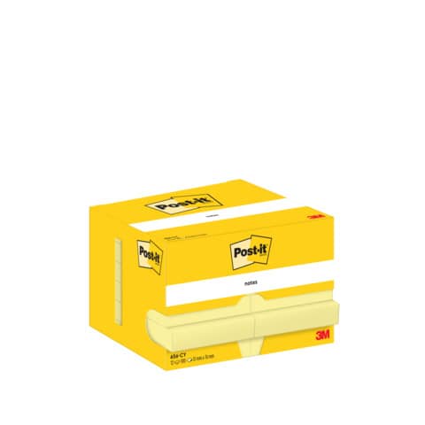 Foglietti riposizionabili classici Post-it® Giallo Canary™ – conf. 12 pz – formato 51×76 mm – 656