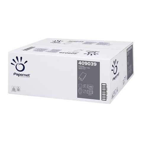 Asciugamani piegati Papernet – conf. 15 pz – formato 21×22 cm – 409039