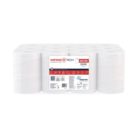 Rotoli asciugamano Papernet Centrefeed – conf. 12 pz – 189 strappi – 405788