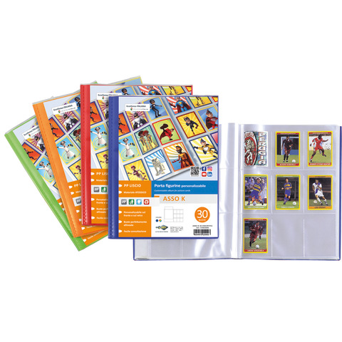 Album porta figurine personalizzabile – Sei Rota Asso K – colori assortiti – 30 buste – 57003090
