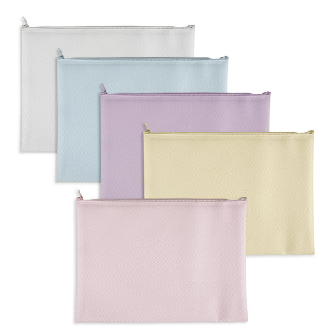 Busta Plastibor Bubble in EVA con zip cucita in tessuto – colori pastello assortiti A4 – P0433190