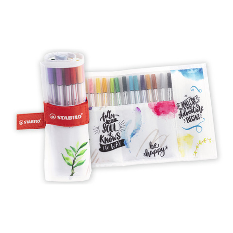 Rotolo Stabilo Pen 68 brush – conf. 18 pz – colori assortiti IT568/18-41