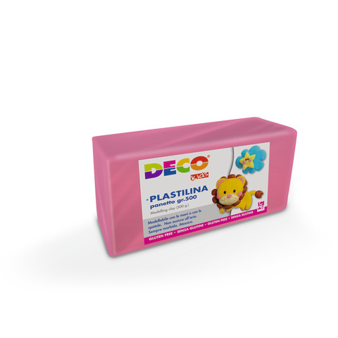 Plastilina in panetto Deco 500 g – rosa – 07024