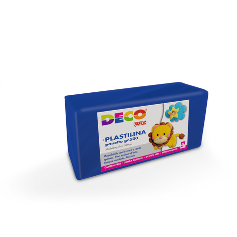 Plastilina in panetto Deco 500 g – blu – 07028