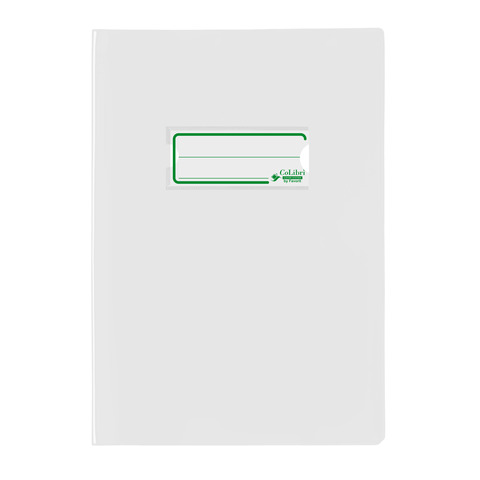 Copriquaderno A5 Colibrì con portanome e salva angoli – laccato – PE180 – conf. 24 pz – bianco – 400184659