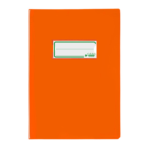 Copriquaderno A5 Colibrì con portanome e salva angoli – laccato – PE180 – conf. 24 pz – arancio – 400184676