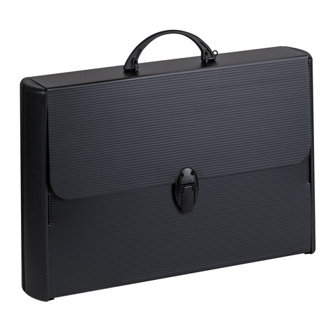Valigetta in polionda Favorit Hardox Total Black con bordi rinforzati – 43x28x8,5 cm – colore nero – 400173501