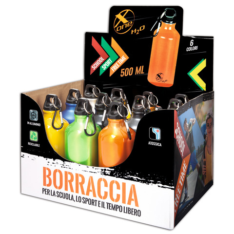 Espositore 12 borracce X-One activity – capacità 500 ml 57NIK001