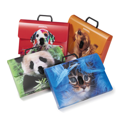 Valigetta in plastica Animal Friends Collection formato 28x38x5 cm – 64EP16