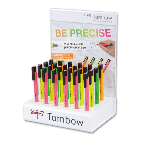 Espositore 24 portagomme Tombow Mono Zero – colori assortiti fluo – PEH-KU-24P-2A_1