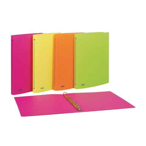 Raccoglitore a 4 anelli in PPL Neon D 15 – 22×30 cm – conf. da 20 pezzi in colori assortiti fluo – 400066847