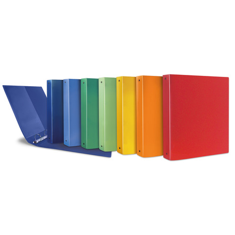 Raccoglitore in PP a lastra riciclato Sei Rota Terra A4 – colori assortiti – 4 anelli Ø 30 mm – 36933190