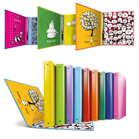 Raccoglitore in Stratopan Sei Rota Raggio A4 fantasie assortite – 4 anelli R30 mm – Comics – 36703899