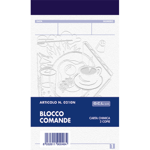 Blocco comande O.C.L. 9×15 cm 25×2 copie – 0210N