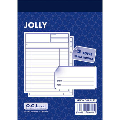 Blocco jolly O.C.L. 10,8×15,3 cm 50×2 copie – 0153N