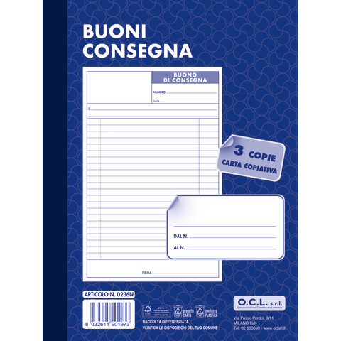 Buoni consegna O.C.L. 15×20 cm 50×3 copie – 0236N