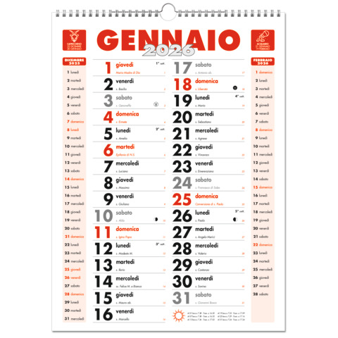 Calendario da muro O.C.L. 30×40 cm –  1402