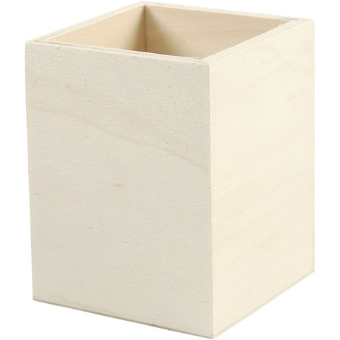 Portamatite quadrato legno chiaro Creativ Company 7,5×7,5xH.9,5 cm 577750