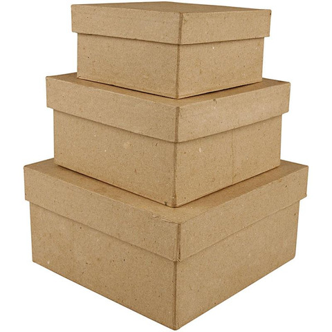 Scatole quadrate in cartapesta Creativ Company di varie misure – conf. 3 pz – 263720