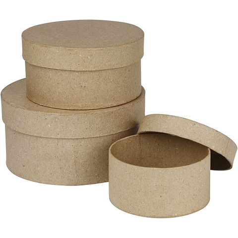 Scatole rotonde in cartapesta Creativ Company di varie misure – conf. 3 pz – 263700