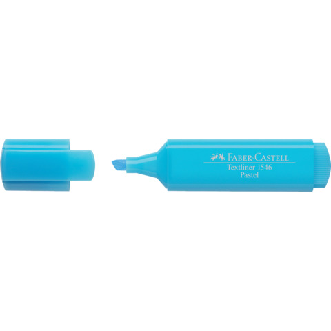 Evidenziatore Faber-Castell Textliner 1546 – conf. 10 pz – colore pastel azzurro – 154657