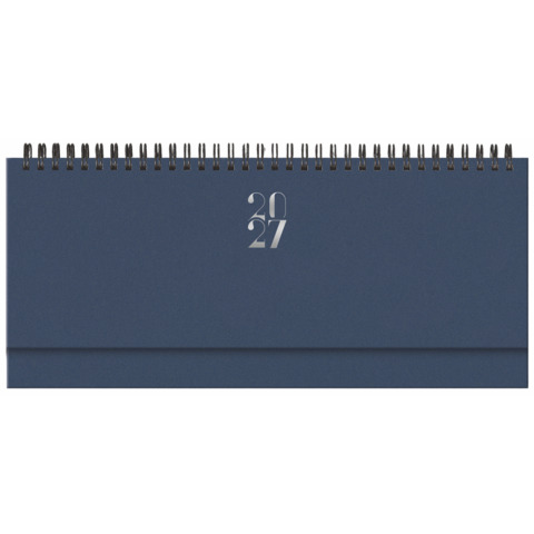 Planning settimanale spiralato 2027 Egadi copertina gommata 29,8×10,5 cm blu – 27-430FT-C10
