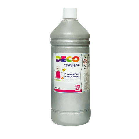 Tempera in flacone Deco 500 ml – argento – PF550/41