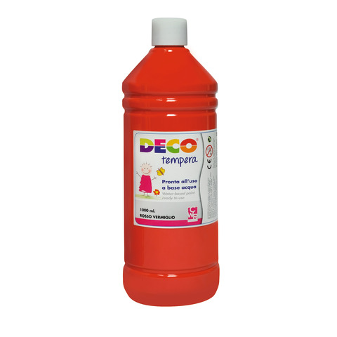 Tempera in flacone Deco 1 L – rosso vermiglione – 08808/06