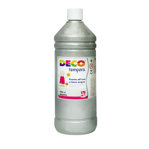 Tempera in flacone Deco 1 L – argento – 08808/41