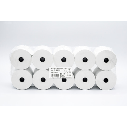 Rotoli registratore di cassa Rotolificio Pugliese Exclusive BPA FREE conf. 10 pz 57 mm x 80 m – NBA5780TQ
