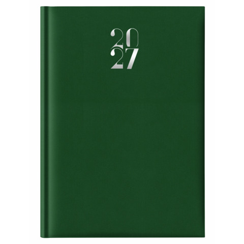 Agenda settimanale 2027 Egadi s/d abbinati copertina gommata A4 verde scuro – 27-524FT-C12