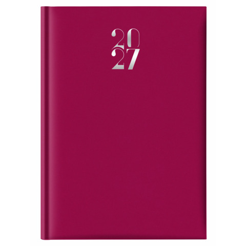 Agenda settimanale 2027 Egadi s/d abbinati copertina gommata A4 rosso rubino – 27-524FT-C21
