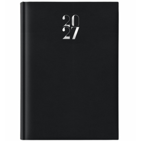 Agenda giornaliera 2027 Egadi s/d separati copertina gommata A4 nero – 27-512FT-C01