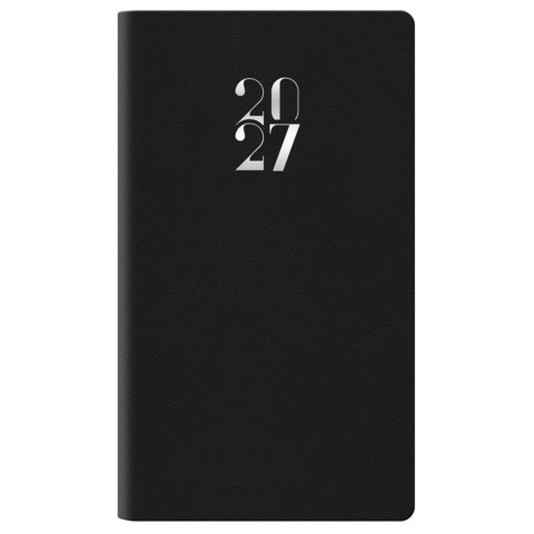 Agenda settimanale 2027 Egadi copertina gommata 8×14 cm nero – 27-125FT-C01