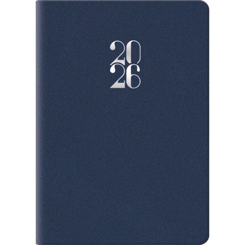 Agenda 2026 bigiornaliera gommato 6,6×9,9 cm blu 26-049100401C