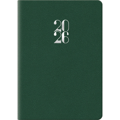 Agenda 2026 bigiornaliera gommato 6,6×9,9 cm verde 26-049100404C