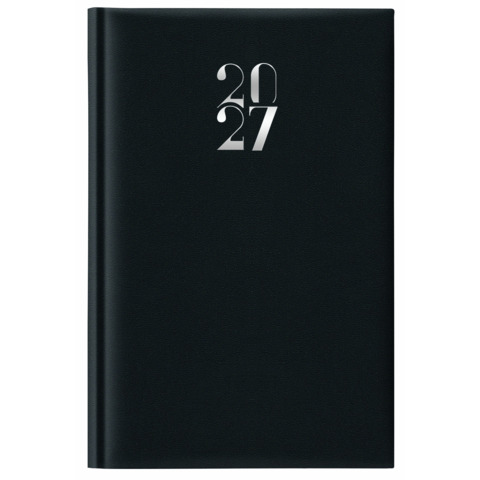 Agenda giornaliera 2027 s/d abbinati copertina gommata 11×16,5 cm nero – 27-205FT-C01