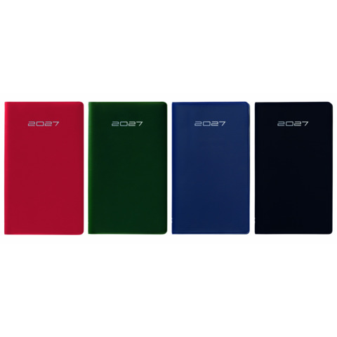 Planning mensile tascabile 2027 PVC Alpha 7×13,5 cm colori assortiti – conf. 20 pezzi – 27-190VQ99