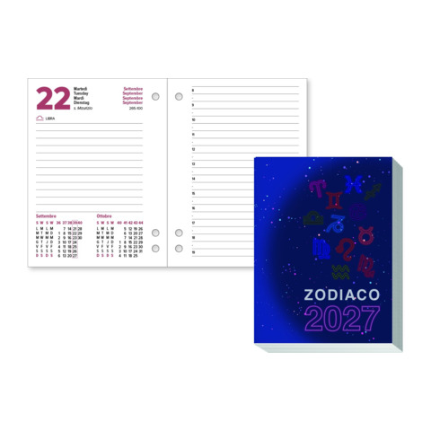 Blocco da tavolo 2027 fantasia zodiaco formato 8,5×11,6 cm – 27-BT198