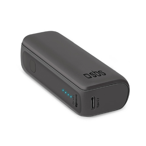 Powerbank SBS 5.000 mAh – 2x Type-C + USB – 10 W – nero TTBB5000MINIK