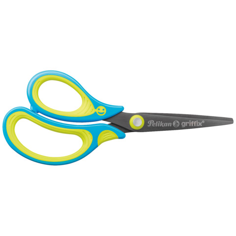 Forbici Pelikan Griffix 15 cm blu per mancini – confezione da 5 pezzi – 100401656
