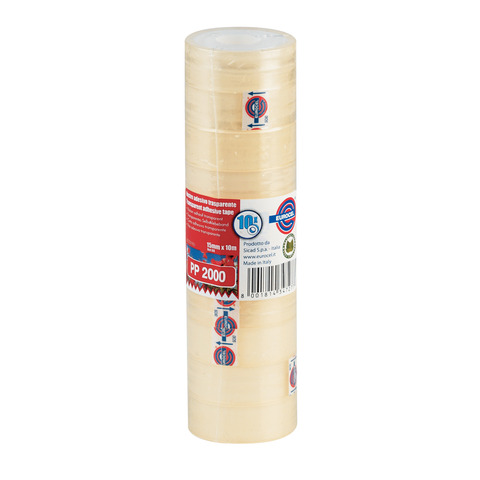 Nastro adesivo Eurocel PP2000 15 mm x 10 m – torre da 10 rotoli – 001092147