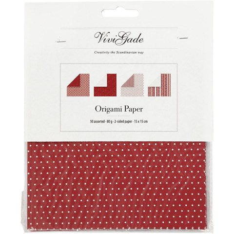 Carta per origami quadrata con stampe di Vivi Gade Creativ Company 15×15 cm 25521