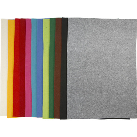 Craft Felt, assorted colours, 42×60 cm Creativ Company 42×60 cm 45230