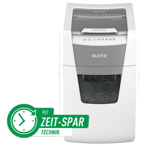 Distruggidocumenti automatico Leitz Office 150 P4 – taglio a frammenti P-4 4×30 mm – 44 L – 80130000