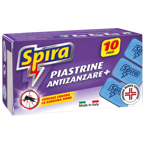 Piastrine antizanzare Spira per elettroemanatori a piastrine e bi-uso – conf. da 10 – 75942