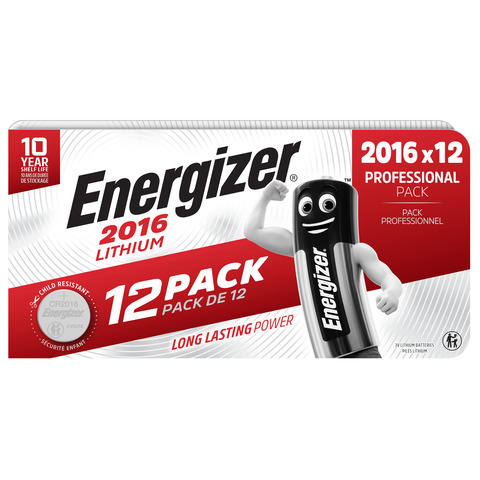 Batterie al litio Energizer 2016 Lithium BP12 2016 – conf. 12 pz – E303692900