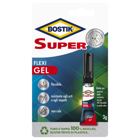 Adesivo universale istantaneo Bostik Odor Free 3 g – Super Flexi Gel 7003417