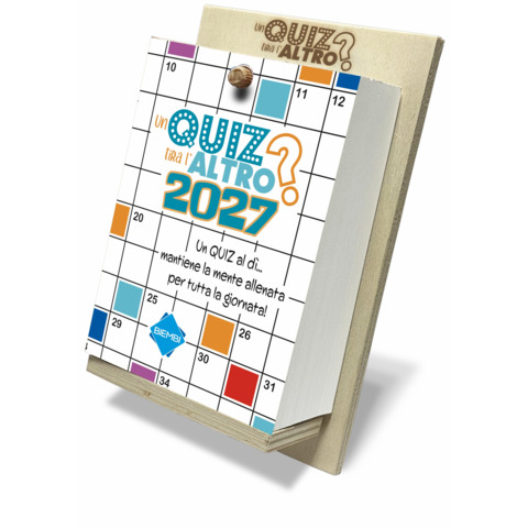 Calendario letterario giornaliero 2027 da tavolo Biembi ”Un quiz tira l’altro” – BN9265620